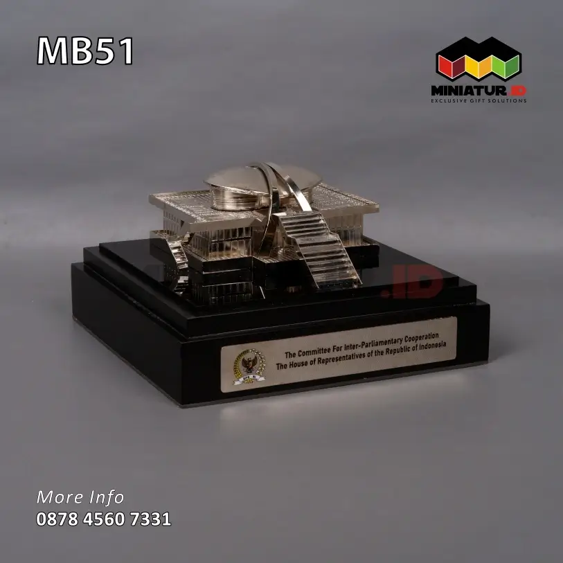 MB51 Miniatur Logam Gedung DPR RI